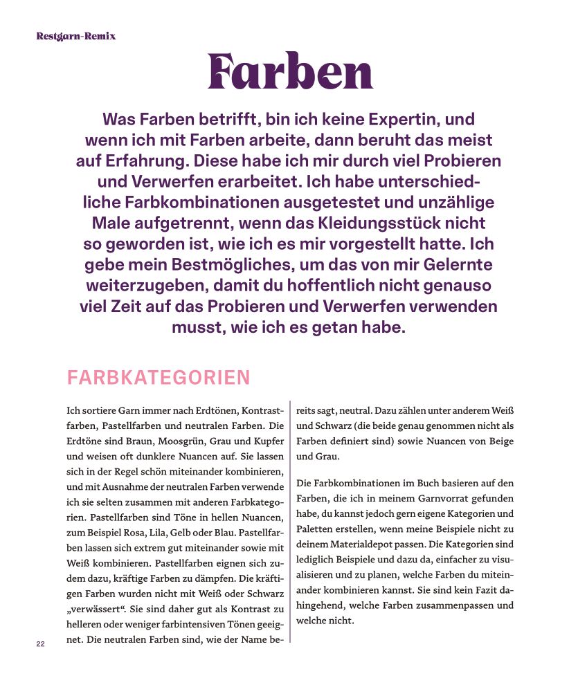 RESTGARN REMIX Kleidung stricken aus Wollresten