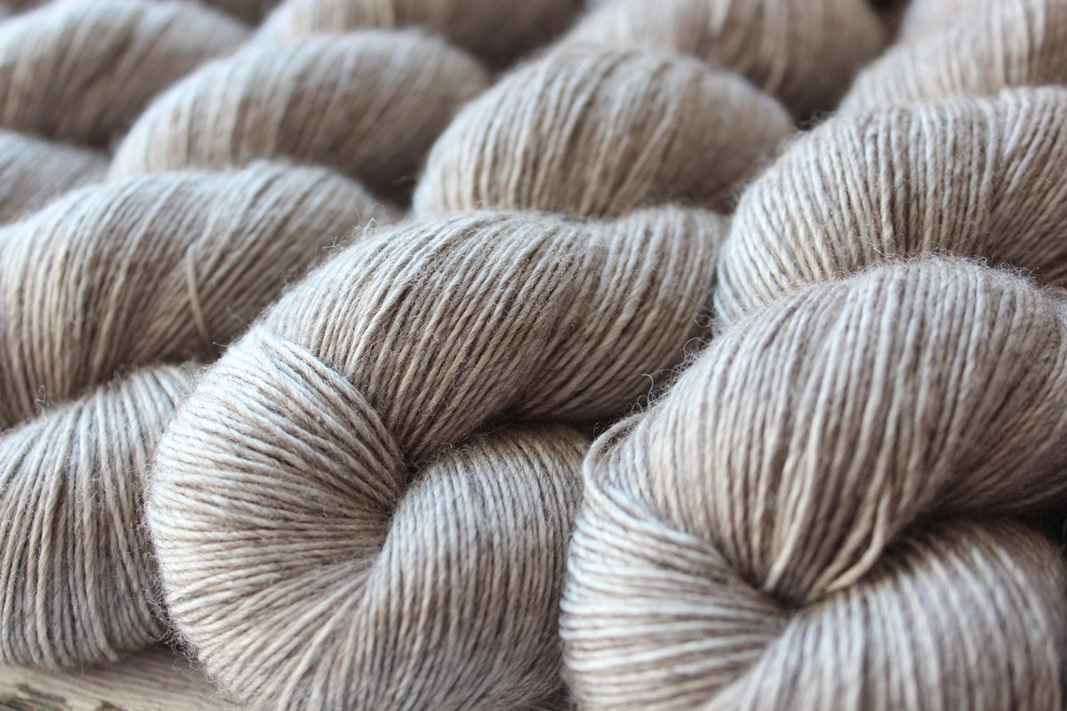 Merino Silk Yak Singles - Natural Grey