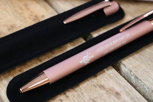 Ballpoint pen Swedish red rose gold