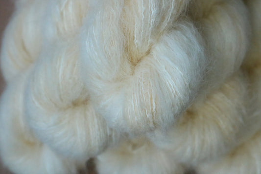 Fluffy Suri Silk - Ivory