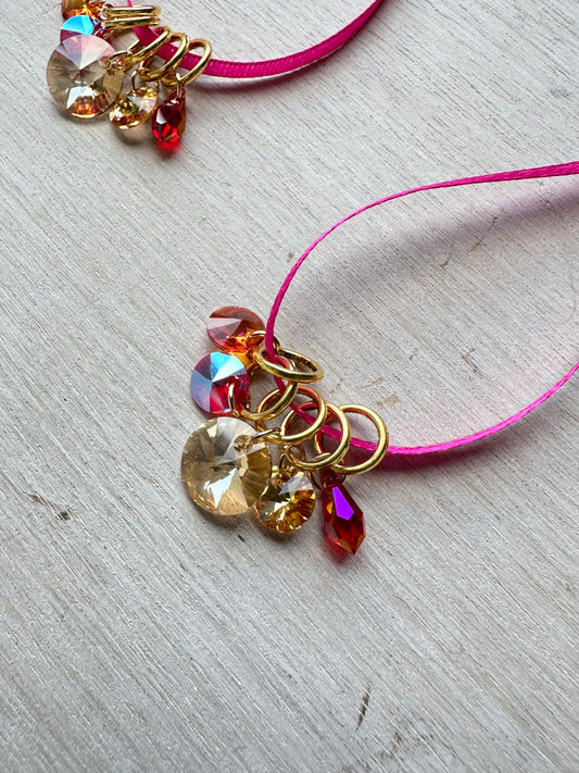 Swa***ski Stitch Markers - verschiedene Varianten Form Rund